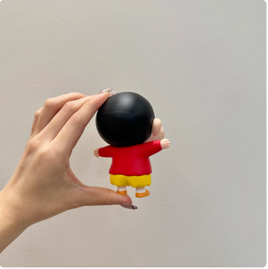 Shin-chan with a bulging face! Crayon Shin-chan figurine gift 11cm