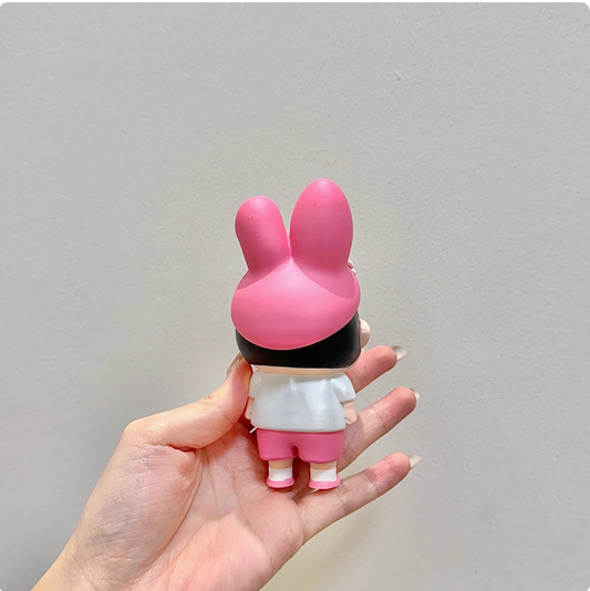 Cute pink rabbit Shin-chan home and car ornaments AA16