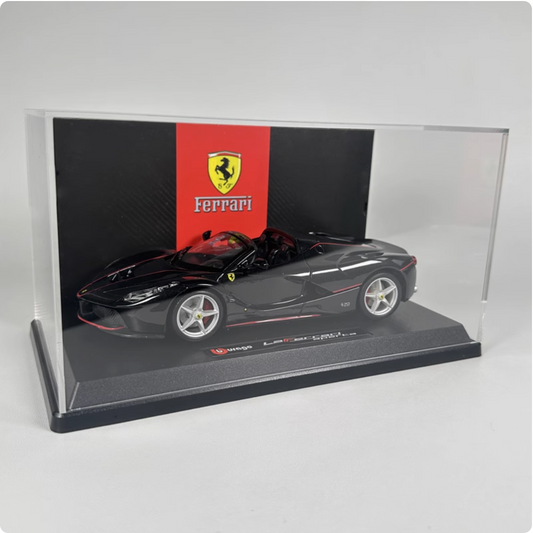 Ferrari LaFerrari 70th Anniversary Black car model + Background Dust Cover 1:24