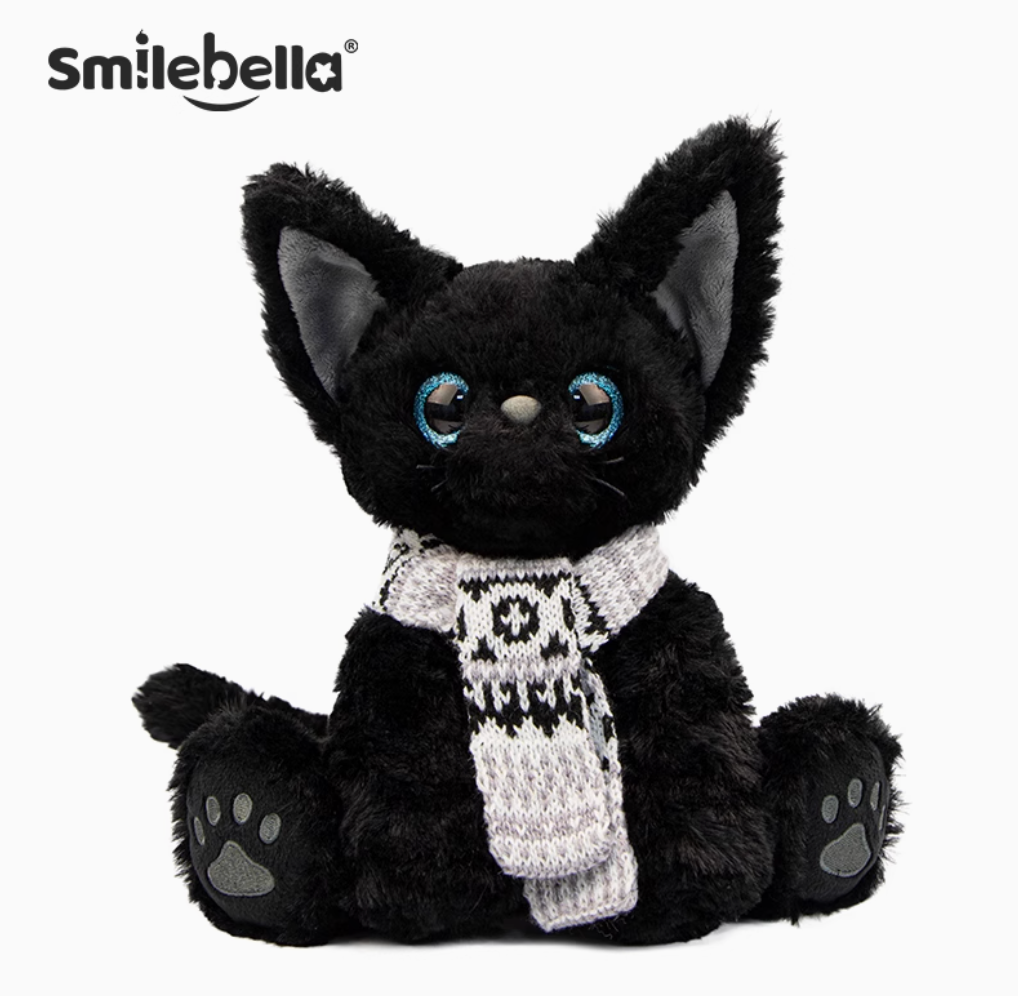 SmileBella Cat Doll blue eyed black cat (DD12)