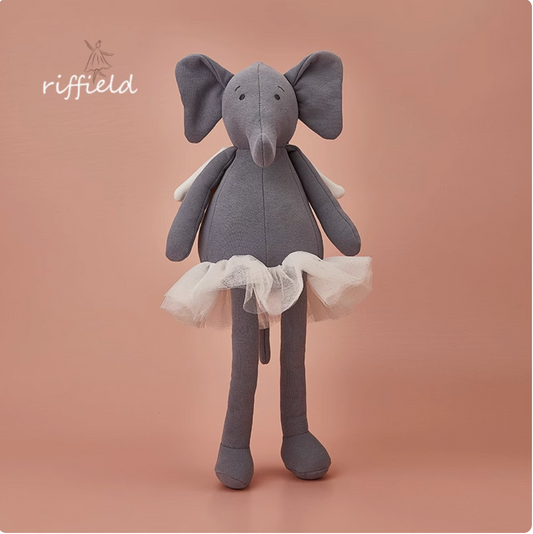 Riffield gray elephant toy in white gauze skirt Doll (DD21)