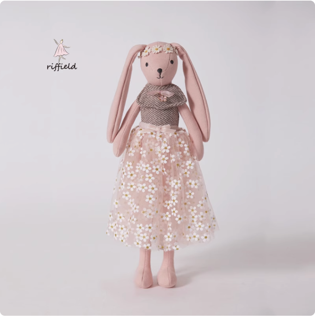Riffield red rabbit plush toy princess skirt doll (DD22)