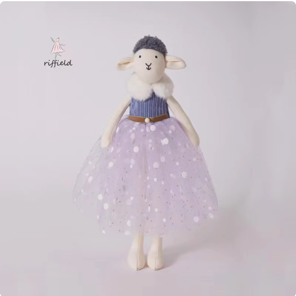 Riffield red rabbit plush toy princess skirt doll (DD22)