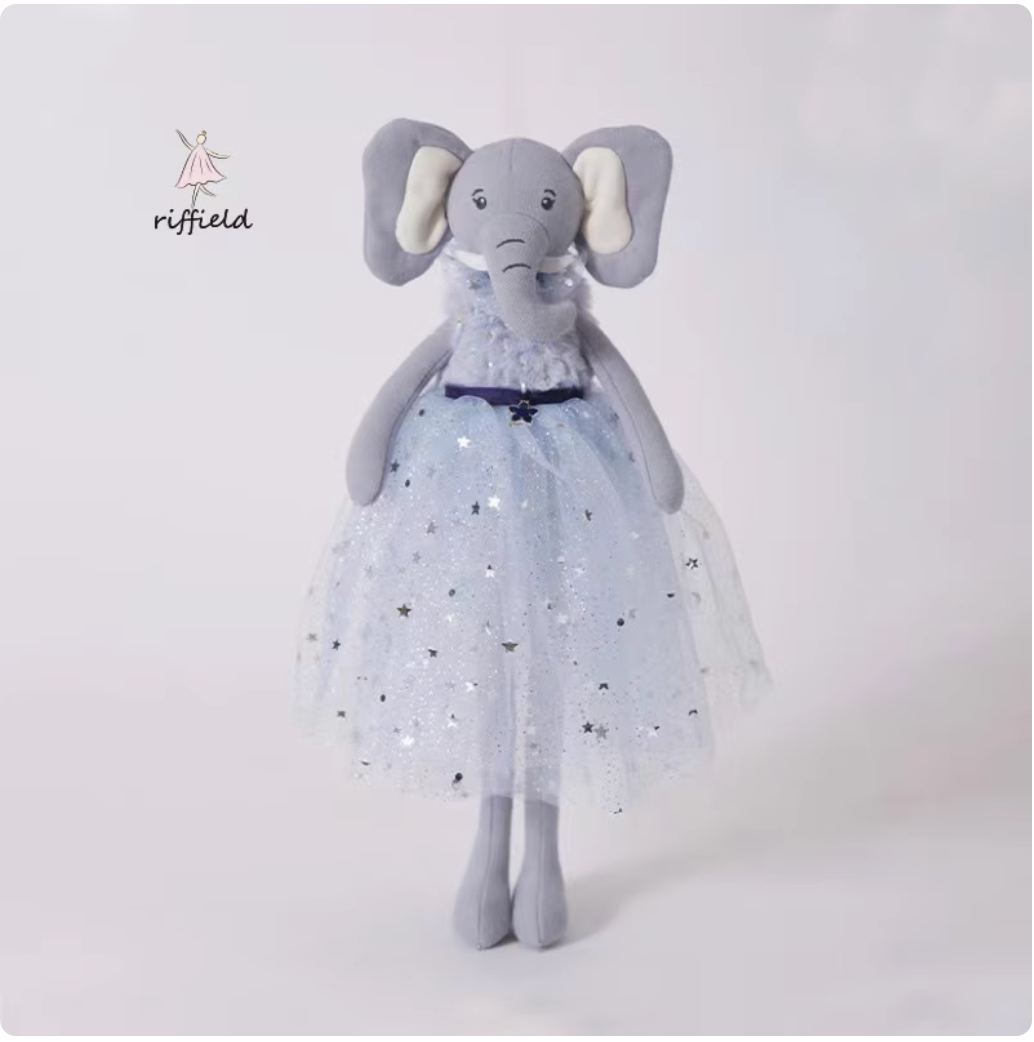 Riffield red rabbit plush toy princess skirt doll (DD22)