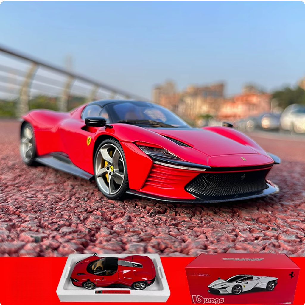 1:18 Ferrari SP3 White Overseas Edition + Background Dust Cover BB25