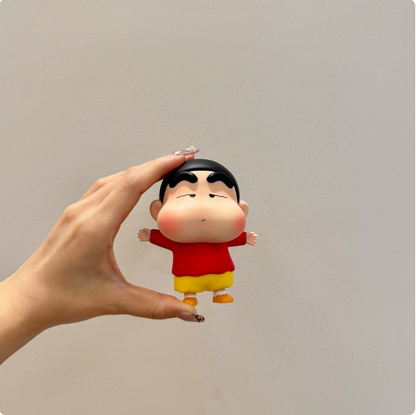 Shin-chan with a bulging face! Crayon Shin-chan figurine gift 11cm