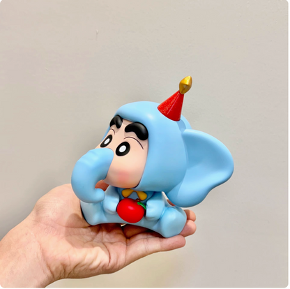 Shinchan Xiaoxin cos elephant rotating blue ornaments