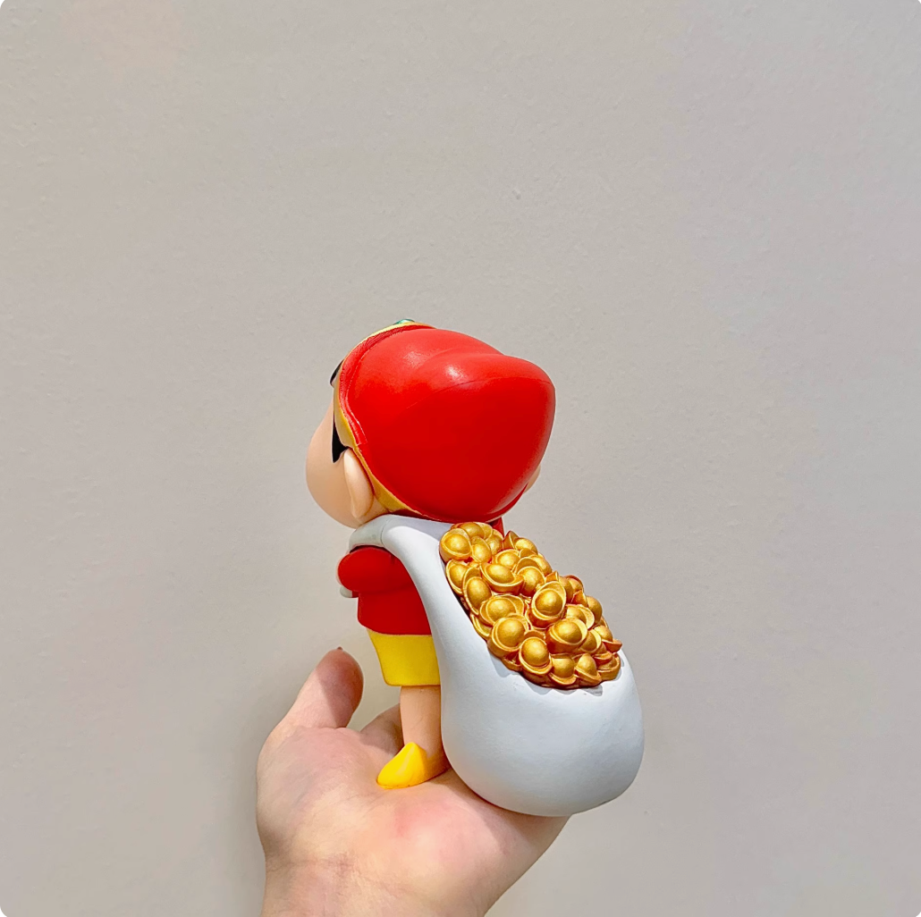 Tow gold to send ingots Shin-chan doll hand-made ornaments entrance table gift AA10