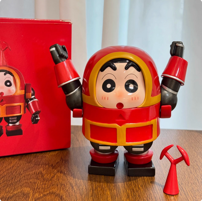 Shinchan Kabuda armor aroffice desktop ornaments hand-made cute cartoon birthday gift