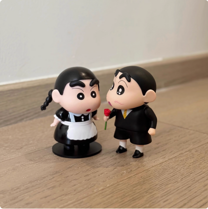 Romantic series Shin-chan cos cute funny trendy blind box figure decoration birthday gift 10cm