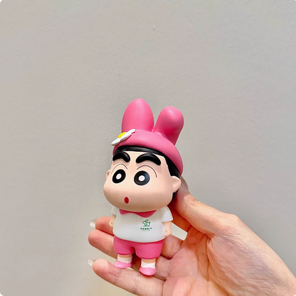 Cute pink rabbit Shin-chan home and car ornaments AA16