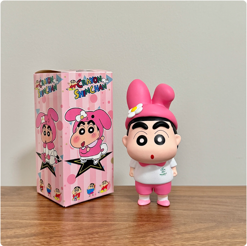 Cute pink rabbit Shin-chan home and car ornaments AA16