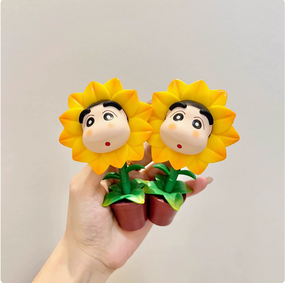 Shin-chan sunflower decorative ornaments cute cartoon (AA27)