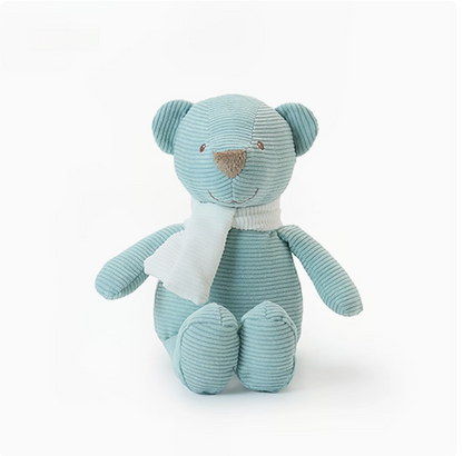 Blue Corduroy Scarf Bear Doll 23cm (DD19)