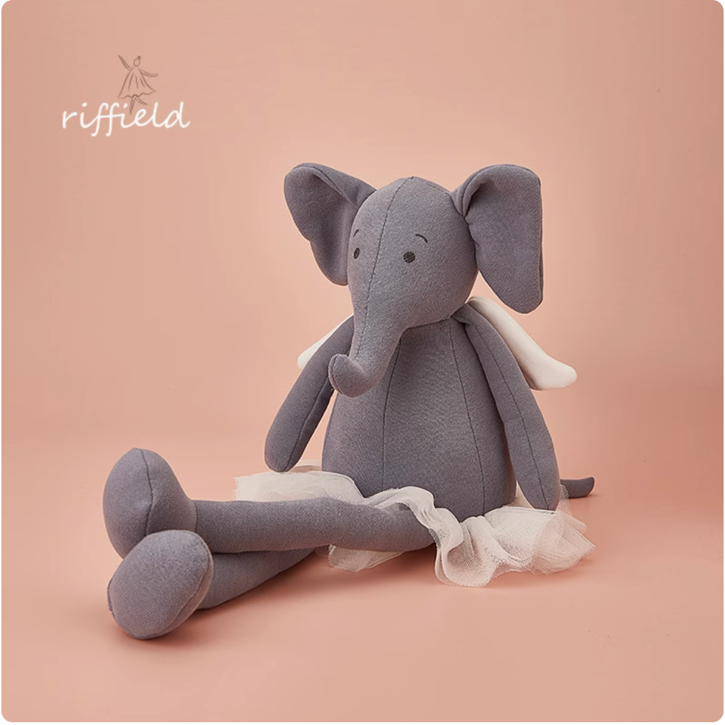 Riffield gray elephant toy in white gauze skirt Doll (DD21)