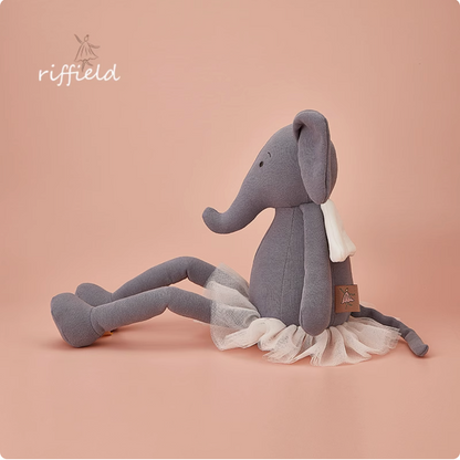 Riffield gray elephant toy in white gauze skirt Doll (DD21)
