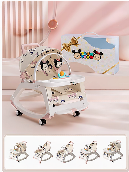 Disney Baby Gift Box Baby stroller + seat + rocking chair + dining chair +[Suitable for 0 to 36 months] (RR5)