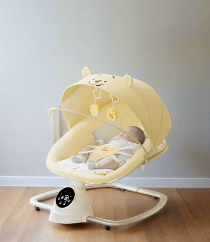 Winnie the Pooh [Electric Rocking Bed + Dinner Tray + Universal Wheel] (RR11)